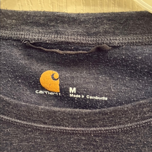 Carhartt force Dark Heathered blue  Long Sleeve Shirt. Size Medium - Picture 2 of 7